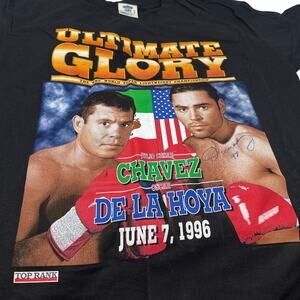 Ultimate Glory Chavez vs Oscar De La Hoya 1996 Signed Large Shirt